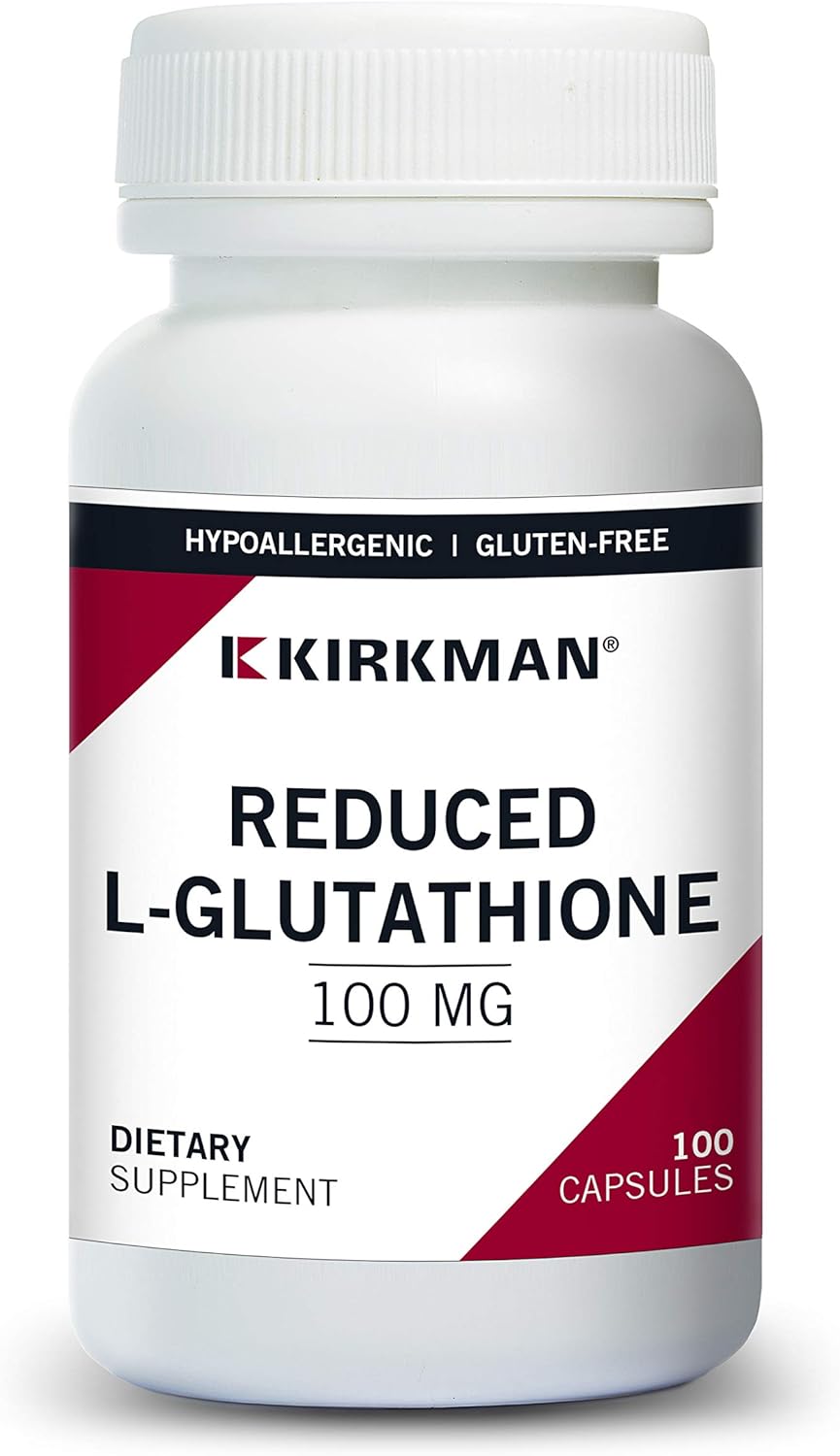 Kirkman Reduced L-Glutathione 100 mg - Hypoallergenic | 100 Vegetarian