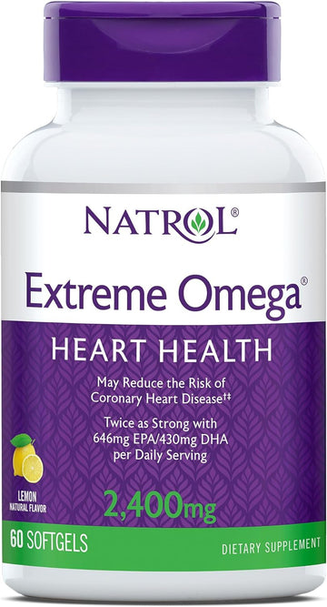 Natrol Omega-3 Extreme,Lemon 60-Count