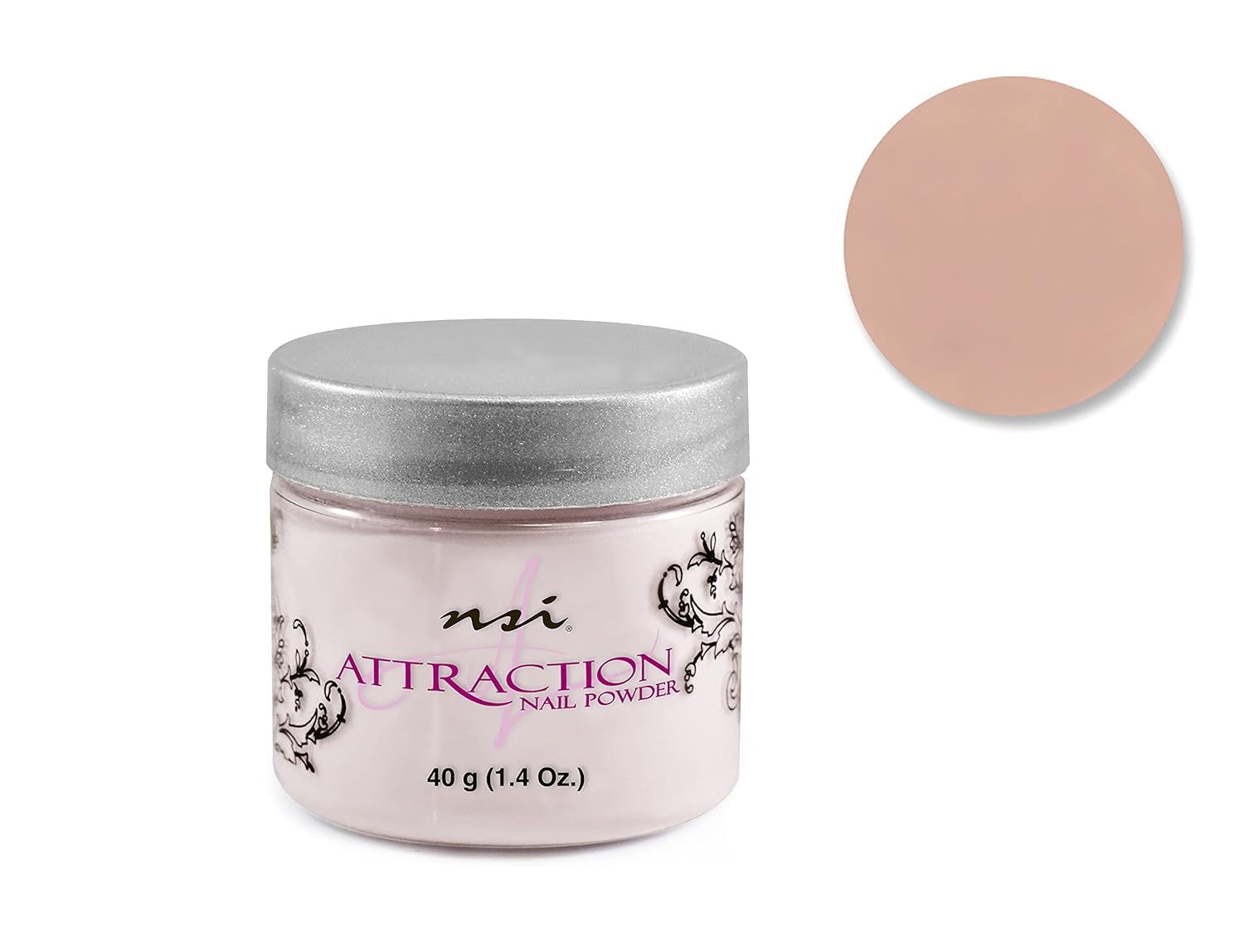 nsi Attraction Nail Powder - Peach Blush - Opaque - 40g by NSI