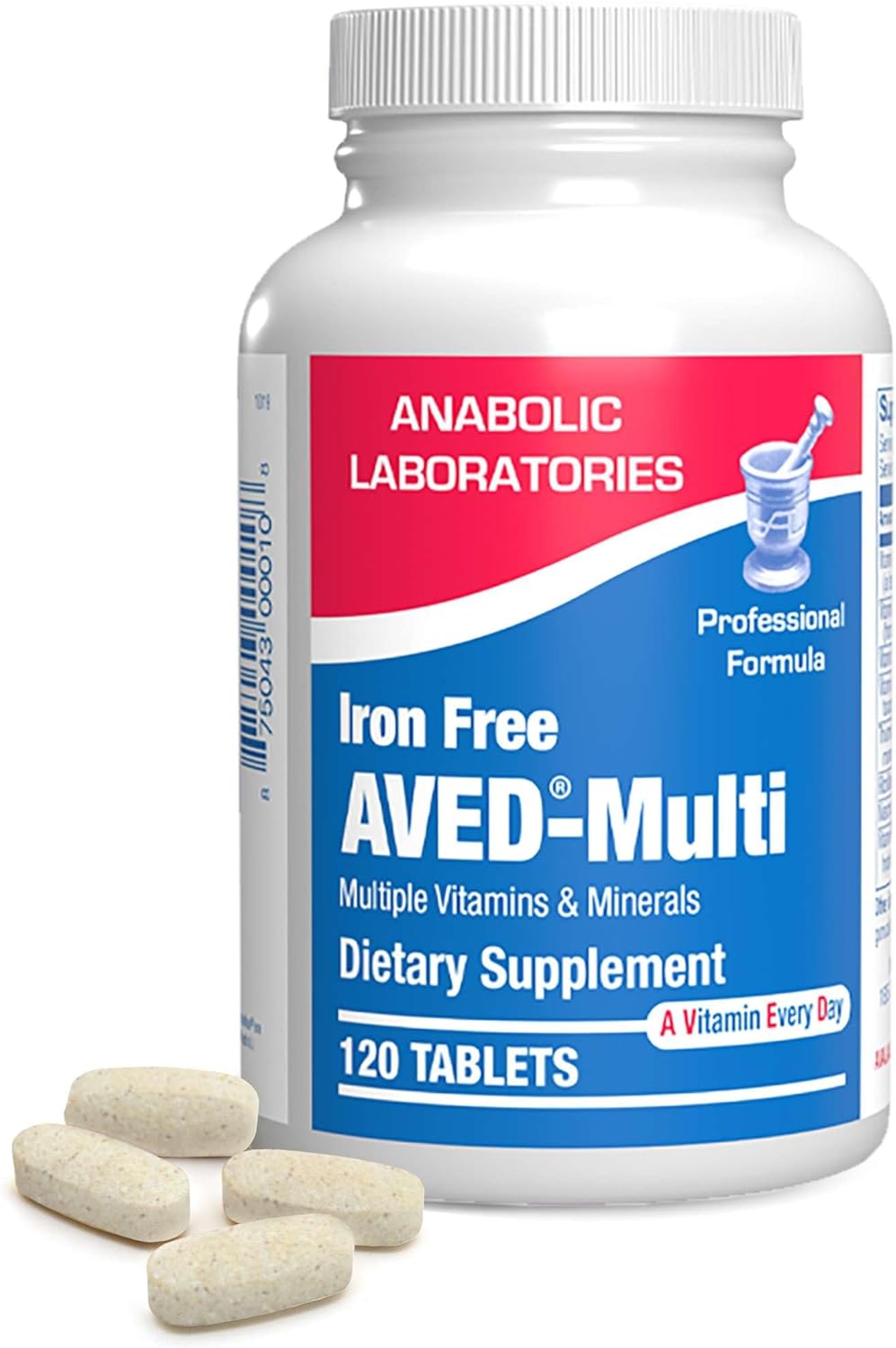 Iron Free Daily Multivitamin For Men And Women, 120 Tablets - Aved Dai