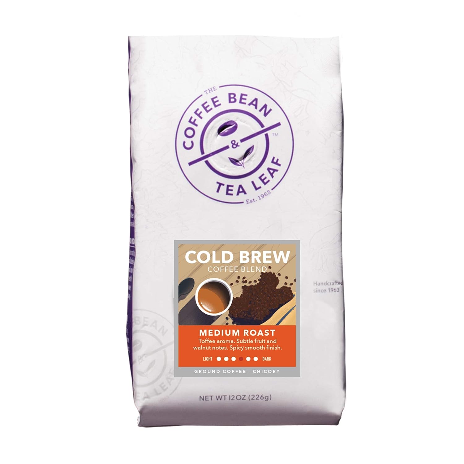 The Coffee Bean & Tea Leaf Cold Brew Ground Coffee with Chicory, Coarse Arabica Blen Bag