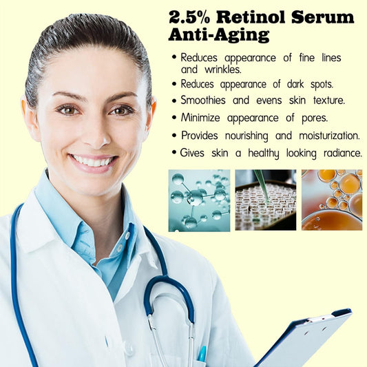 Retinol Serum, High Strength Anti-aging Serum with Hyaluronic Acid & Vitamin E, Face Serum, for Wrinkles, Pigmentation, Fine Lines & Sensitive Skin