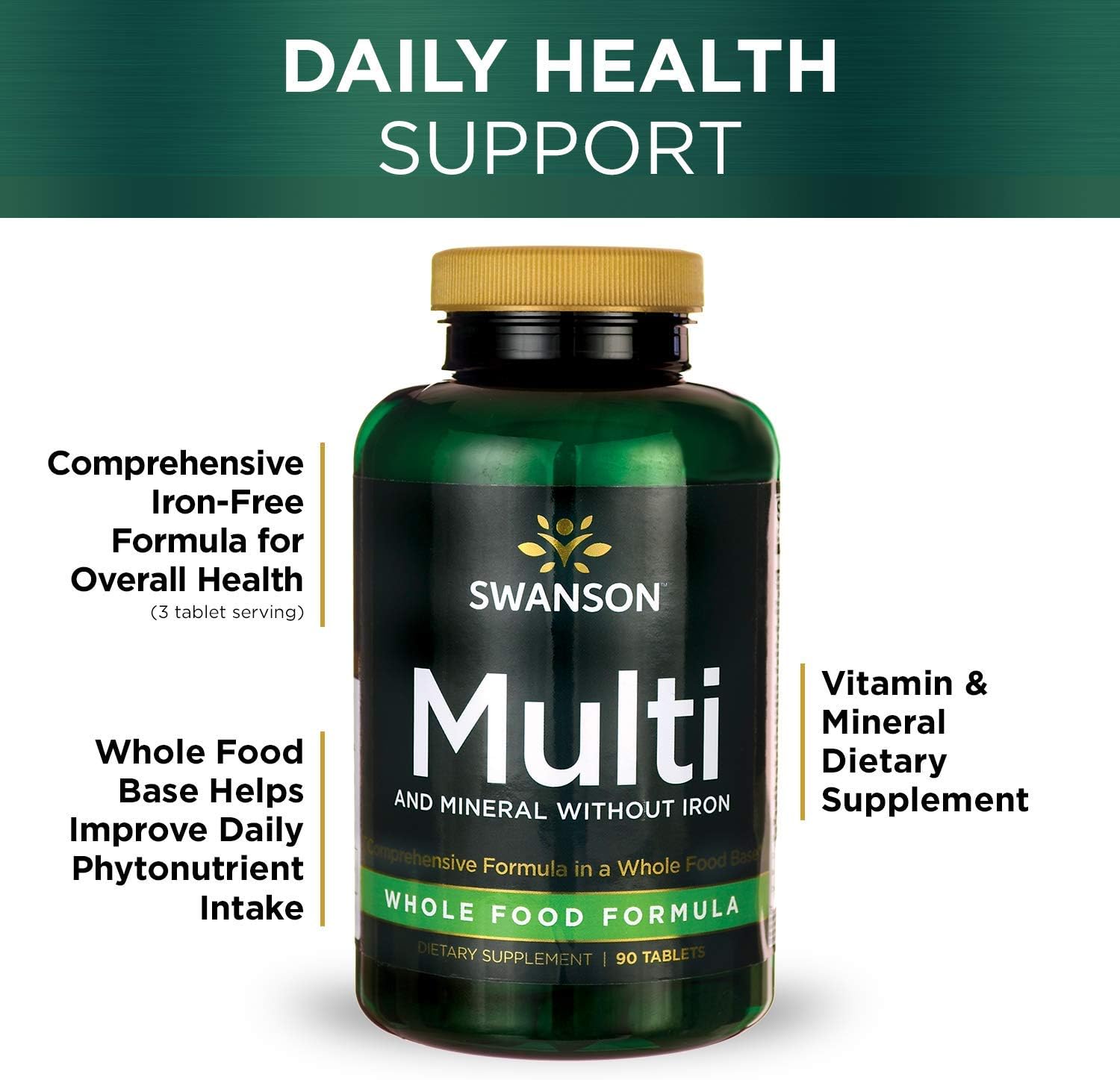 Swanson Multi and Mineral Without Iron Multimineral Multivitamin Healt