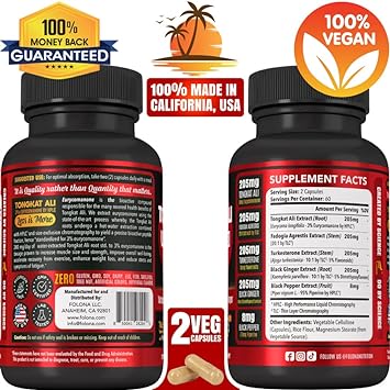 FOLONA Tongkat Ali Root 500:1 Extract 3% Eurycomanone - with Turkester
