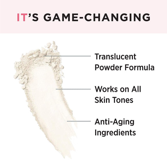 IT Cosmetics Bye Bye Pores - Poreless Finish Airbrush Powder - Universal Translucent Shade - Contains Anti-Aging Peptides, Silk, Hydrolyzed Collagen & Antioxidants - 0.23