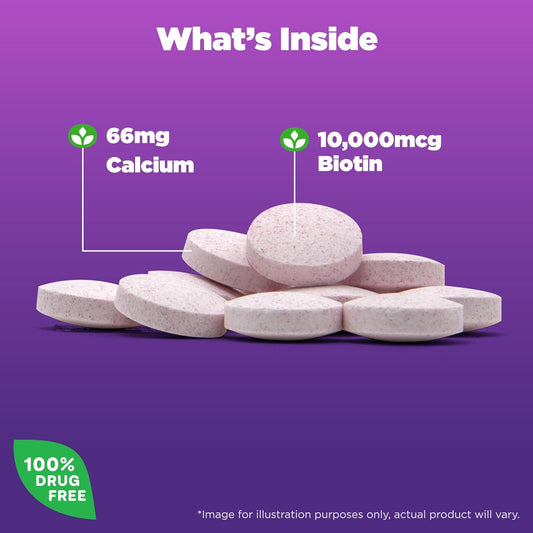 Natrol Biotin Beauty Tablets, Promotes Healthy Hair, Skin And Nails, Helps Support Energy Metabolism, Helps Convert Food