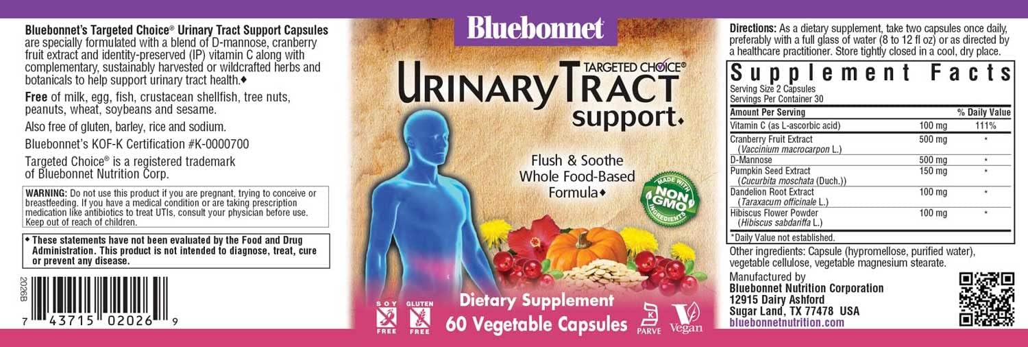 Bluebonnet Nutrition Targeted Choice Urinary Tract Support Herbal Blen