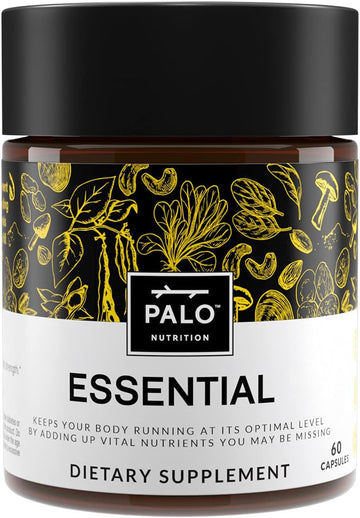 Palo Essential+ Adult One Daily Ritual Multivitamin With Vitamins D3, K2 (As Mk7), B12, E, Folate, Minerals Boron And Magnesium And More (60 Capsules, 2 Month Supply)