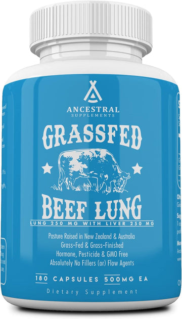 Ancestral Supplements Grass Fed Beef Lung Supplement with Li