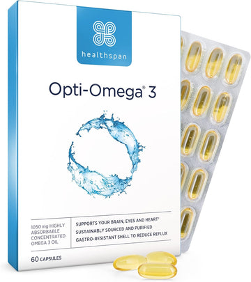 Healthspan Opti-Omega 3 (2 Months' Supply) | Optimal Absorption Omega 133 Grams