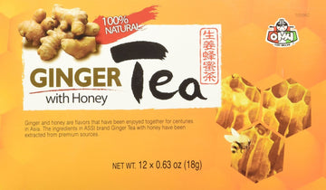 Instant Ginger Tea with Honey, 12 bags (2 Packs)