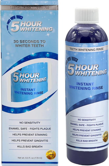 V34 Purple Teeth Whitening Mouthwash 30 Second Rinse for Adults. Enamel Safe, Helps Prevent Gingivitis & Staining, Alcohol Free, No Sensitivity, Color Corrector, Fights Bad Breath, Oral Care, Minty