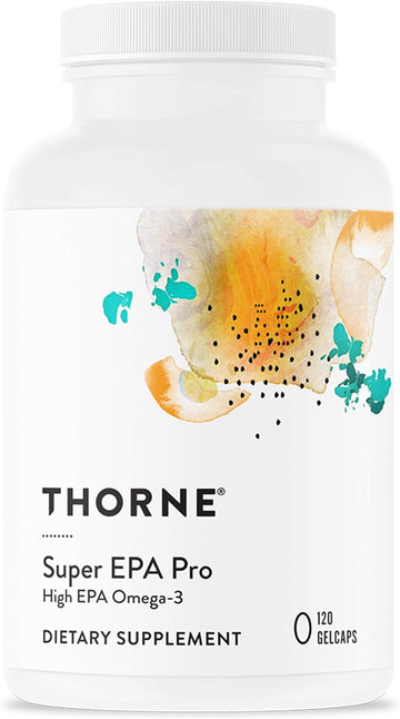 Thorne Super EPA Pro - Omega-3 Fish Oil with High Concentration EPA - Promotes Blood Lipid Support - 1300mg EPA and 200mg DHA - 120 Gelcaps