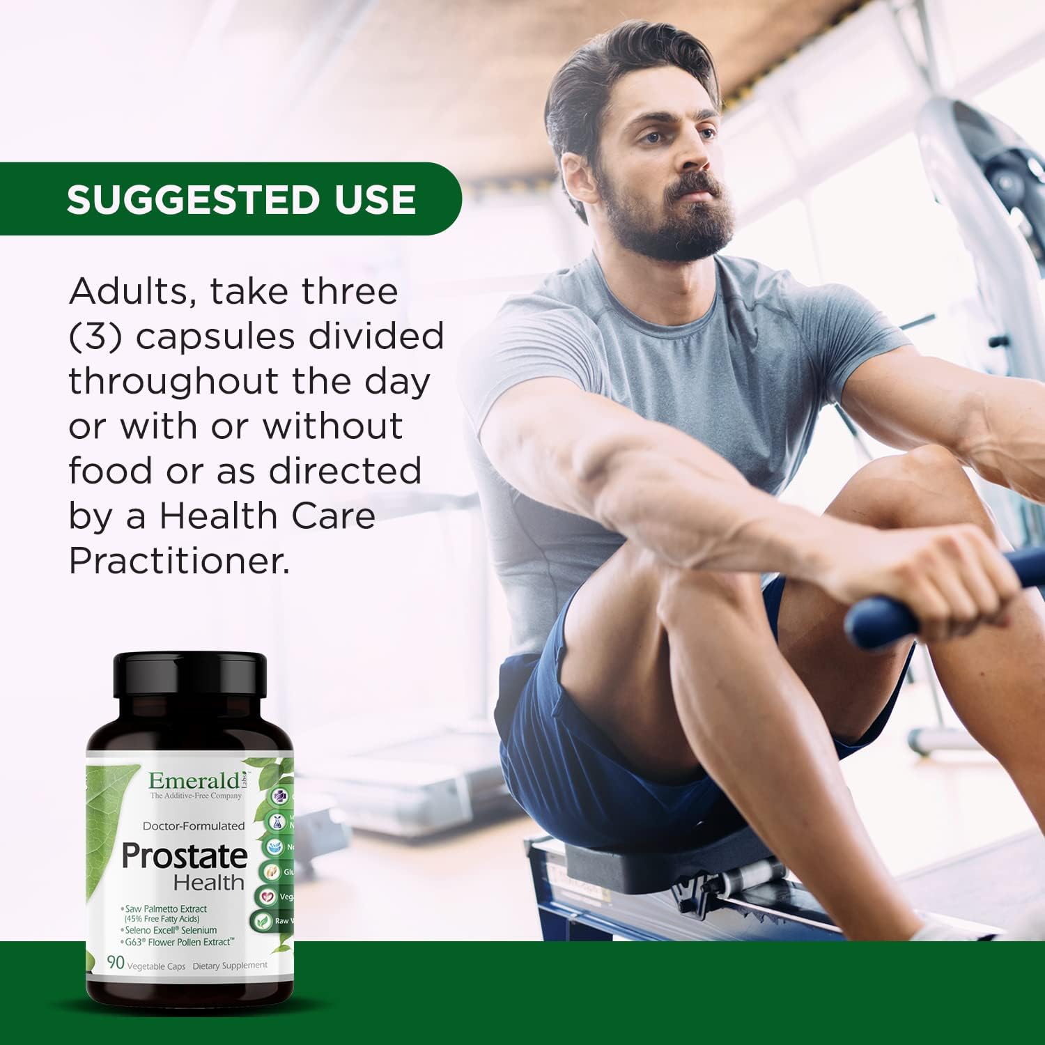 Emerald Labs Prostate Health - Daily Supplement for Men with Saw Palme
