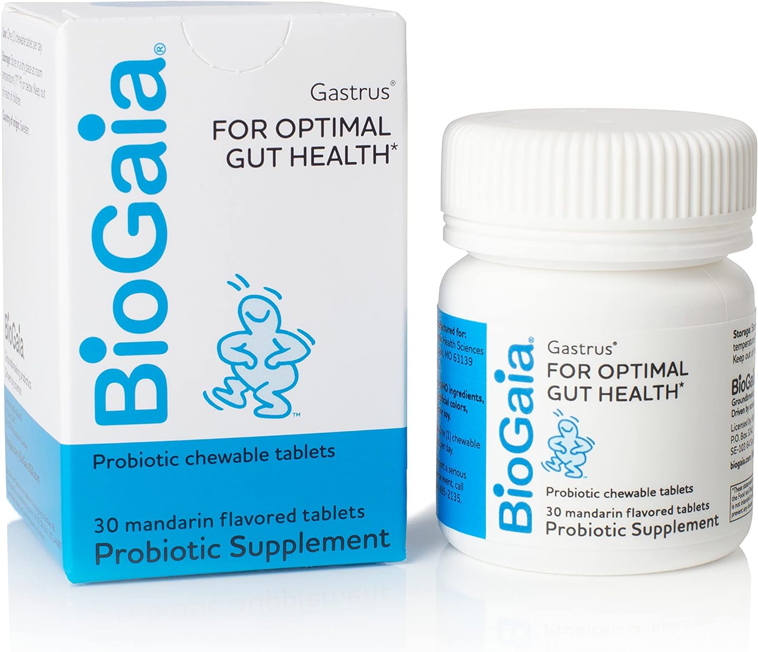 Biogaia Gastrus Chewable Tablets, Adult Probiotic Supplement For Stoma1.6 Ounces