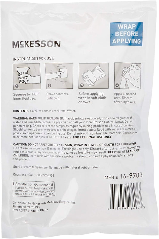 McKesson Cold Compress, Instant Cold Pack, Disposable, 6 in x 9 in, 1