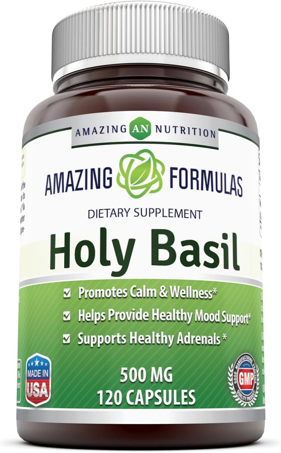 Amazing Formulas Holy Basil Dietary Supplement - 500 Mg 120 Capsules P
