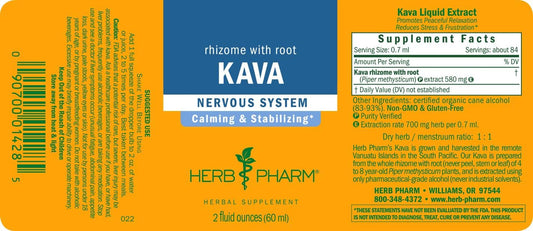 Herb Pharm Kava Root Liquid Extract to Reduce Stress and Promote Relax