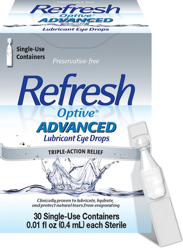 Refresh Optive Advanced Lubricant Eye Drops, Preservative-Free, Single