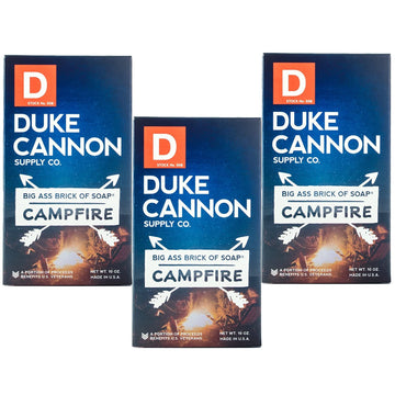 Duke Cannon"Great American Frontier" Men's Big Brick of Soap - Campfire, 10 (3 Pack)