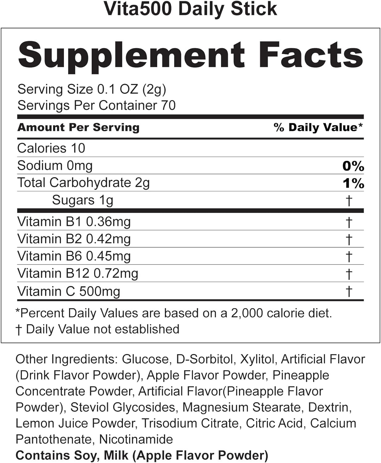 KWANGDONG Vita500 Daily Stick - Multivitamin Powder, Vitamin C 500mg, 
