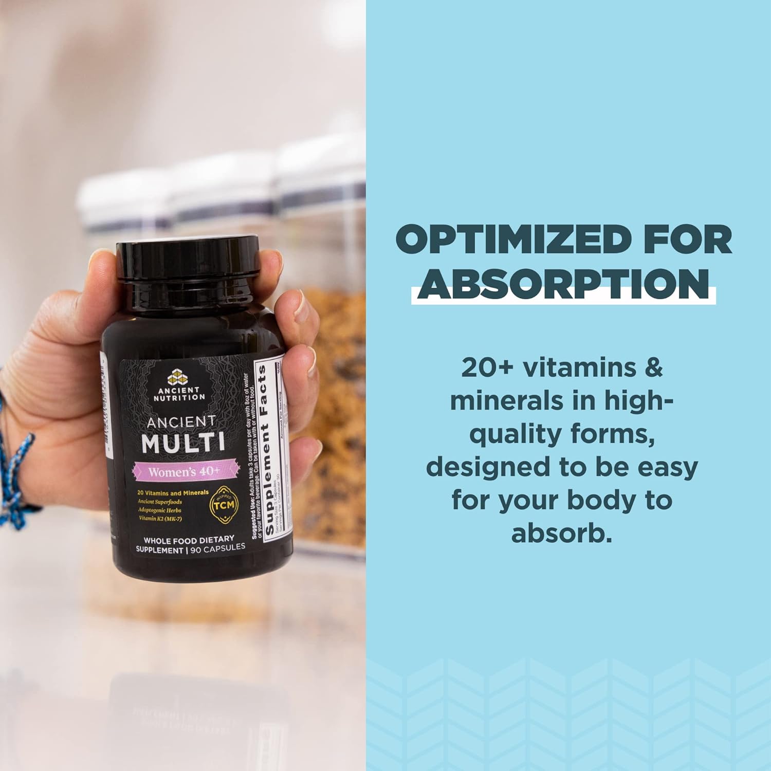 Multivitamin for Women 40+ by Ancient Nutrition, Multi Vitamin and Imm
