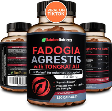 Fadogia Agrestis 15,000mg + Tongkat Ali 100,000mg + BioPerine? [Highest Purity] - Supports Stamina, Strength, Muscle Hea