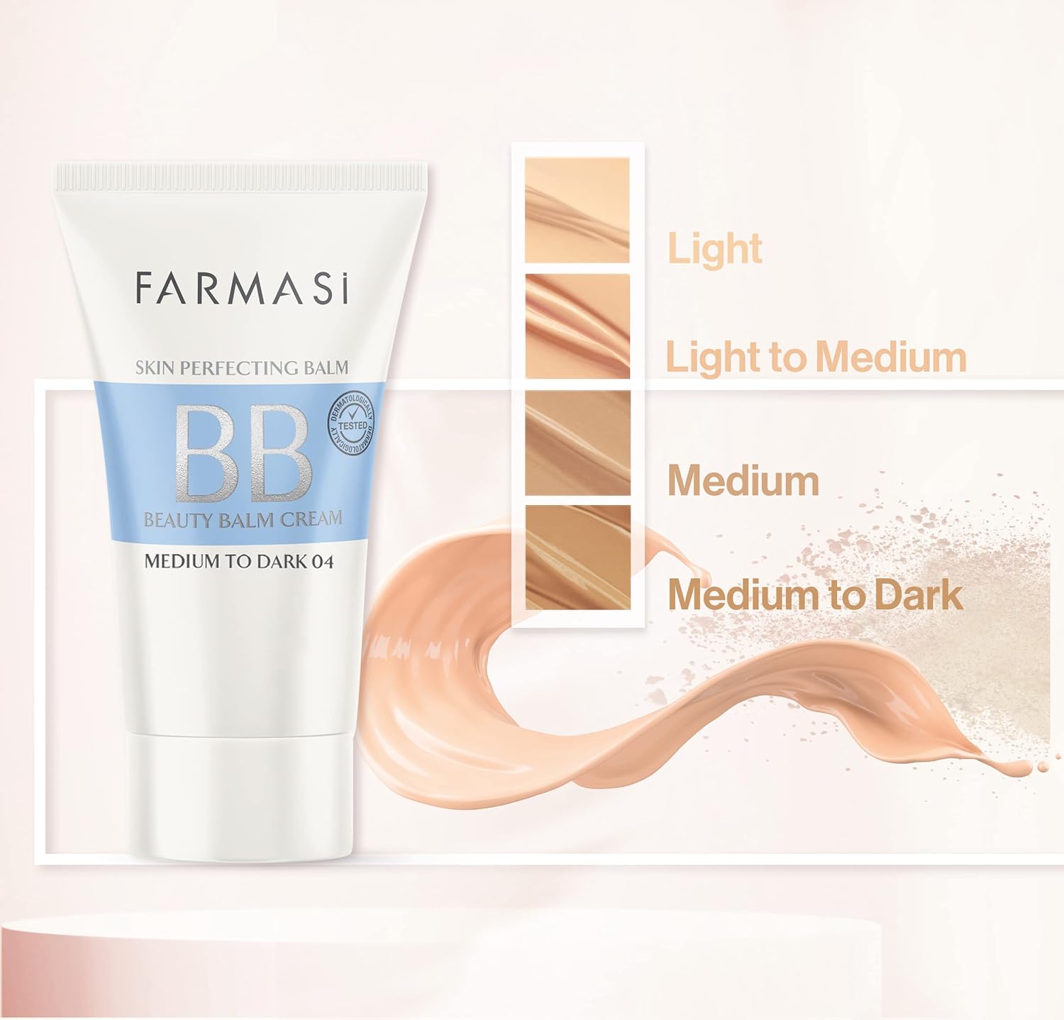 FARMASI Make Up BB Cream Beauty Balm, Full-Coverage Foundati