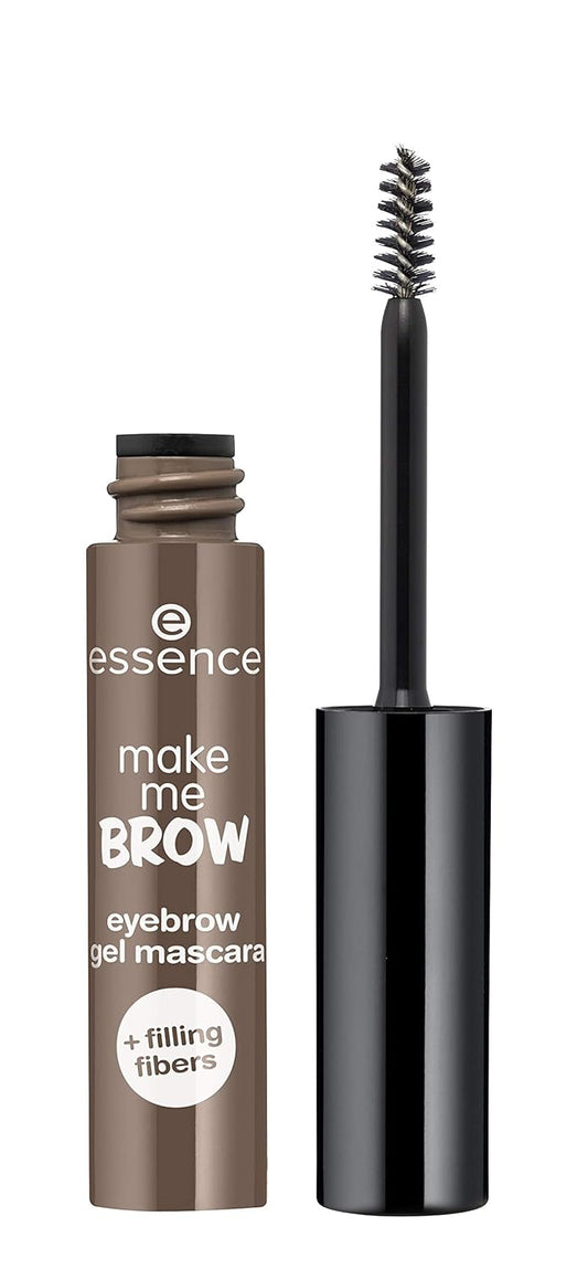 essence | 3-Pack Make Me Brow Eyebrow Gel Mascara | Infused with Fibers to Fill & Sculpt | Vegan & Paraben Free | Cruelty Free (02 | Browny Brows)