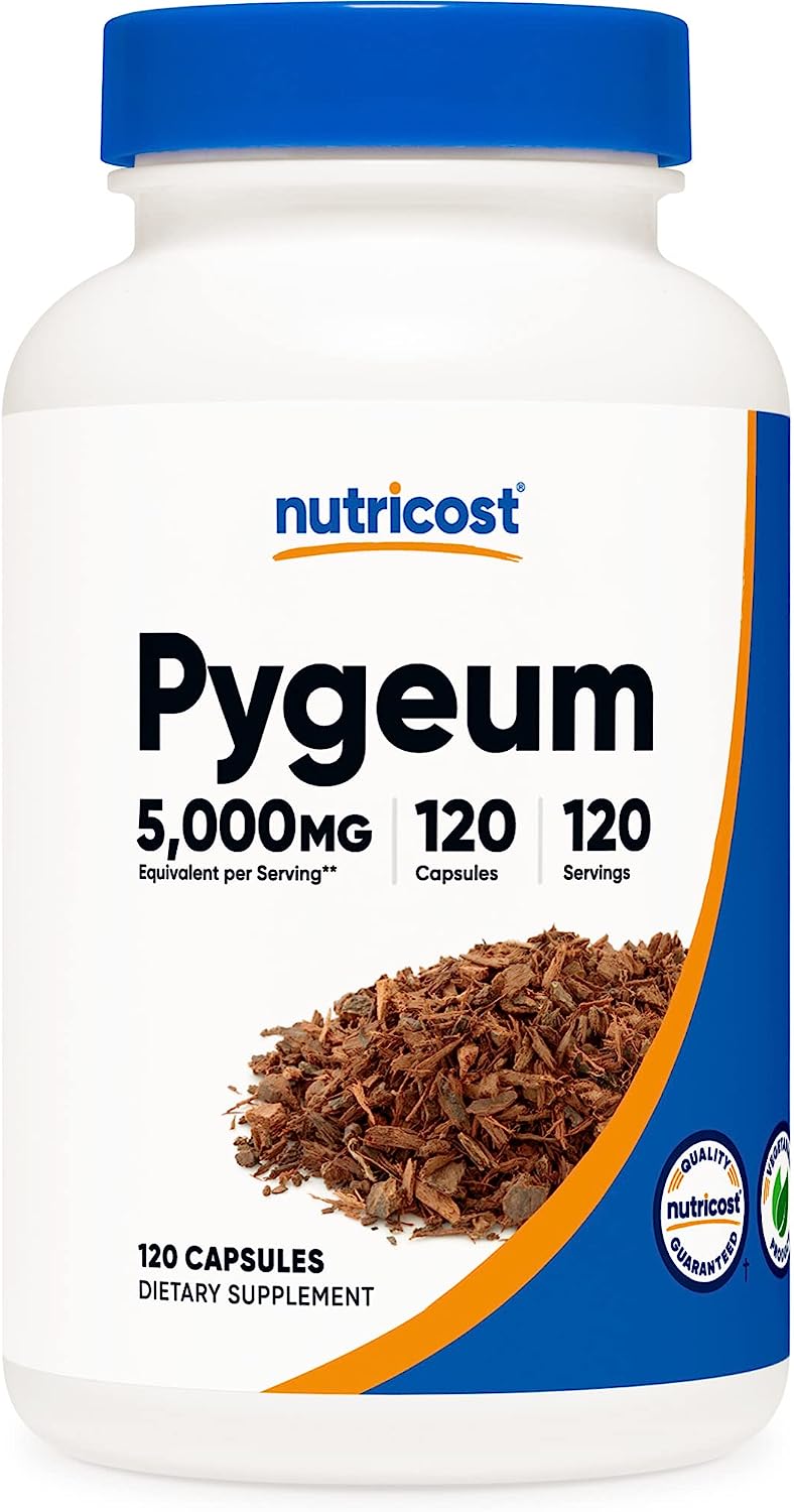 Nutricost Pygeum 5000mg, 120 Capsules - Veggie Capsules, Non-GMO, Gluten Free, Vegetarian Friendly