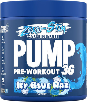 Applied Nutrition Pump Zero Pre Workout - Zero Stim, Caffeine Free, En375 Grams