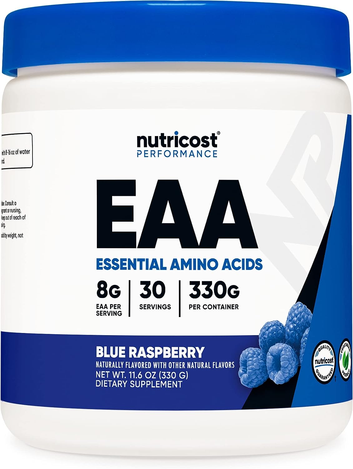 Nutricost EAA Powder 30 Servings (Blue Raspberry) - Essential Amino Acids - Non-GMO, Gluten Free, Vegetarian Friendly