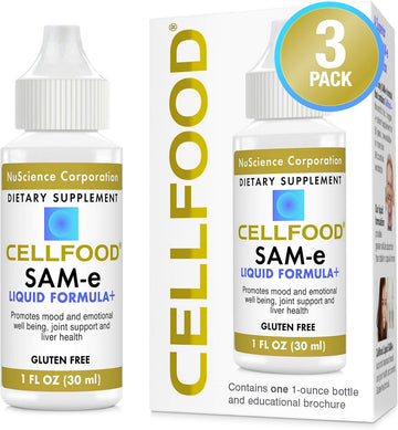 Cellfood SAM-e Liquid Formula+ – 1 fl oz (Pack of 3) Dietary Supplement