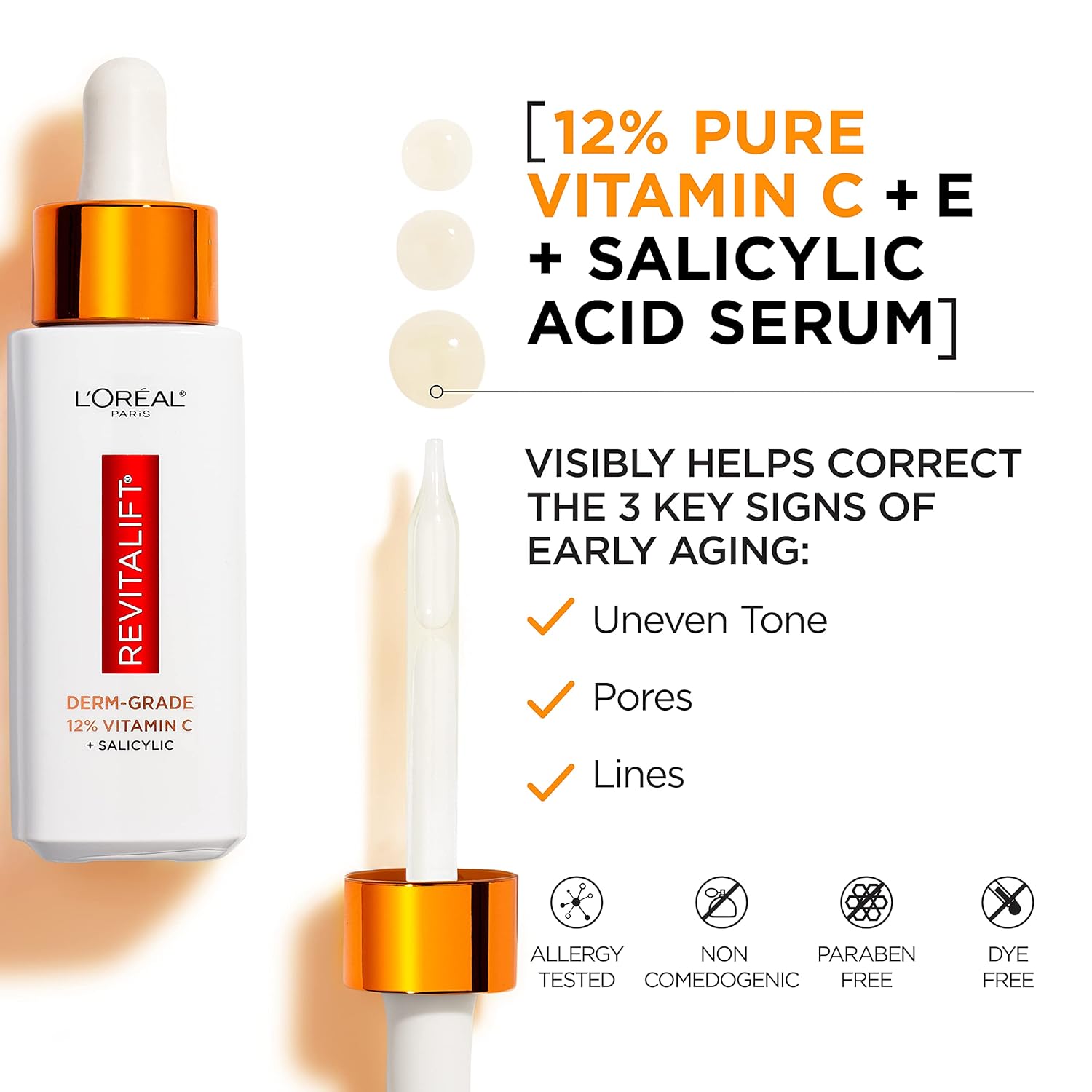 Esupli.com L'Oreal Paris Revitalift 12% Pure Vitamin C Serum, Vitamin E