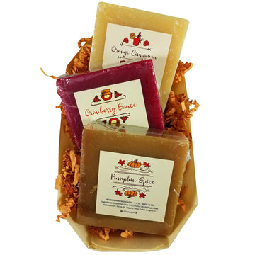 Missamé Pumpkin Spice Collection Handmade Bath Soap Set, For Holiday Christmas Party Hostess, Limited Edition