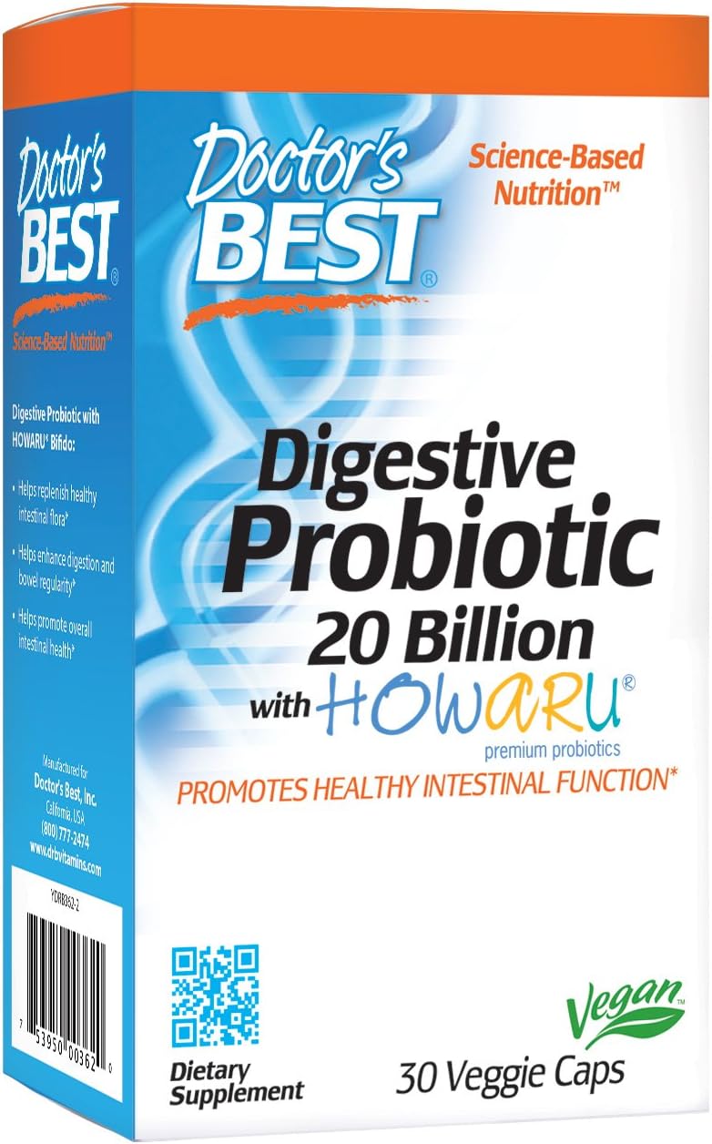 Doctor'S Best Probiotic, Non-Gmo, Gluten Free, Vegan, 20 Billion Cfu, 1.28 Ounces