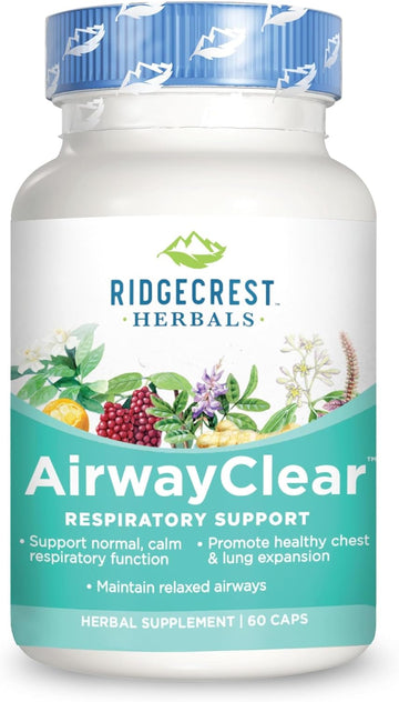 RidgeCrest Herbals AirwayClear - 60 Capsules - Respiratory Support - N