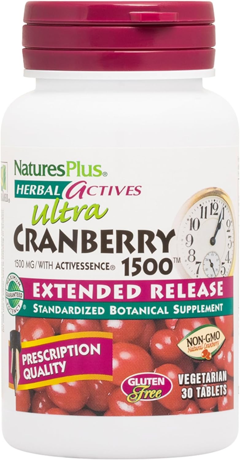 NaturesPlus Herbal Actives Ultra Cranberry, Extended Release - 1500 mg