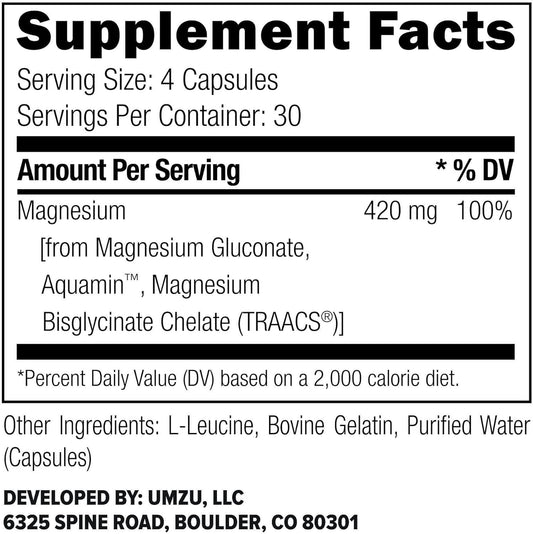 UMZU Daily Magnesium - Magnesium Nutritional Supplement to Support Hea