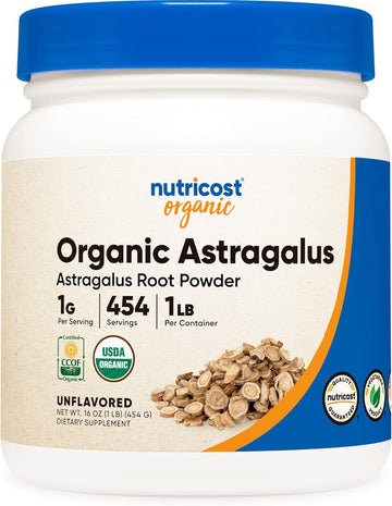 Nutricost Organic Astragalus Root Powder 1 - Gluten Free, Non-GMO, Vegetarian