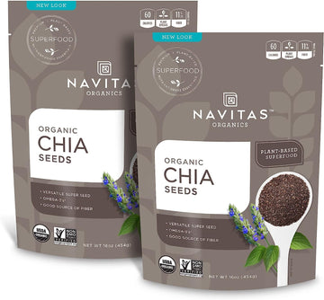 Navitas Organics Chia Seeds, (2-Pack) 76 Servings — Organic, Non-GMO, Gluten-Free…