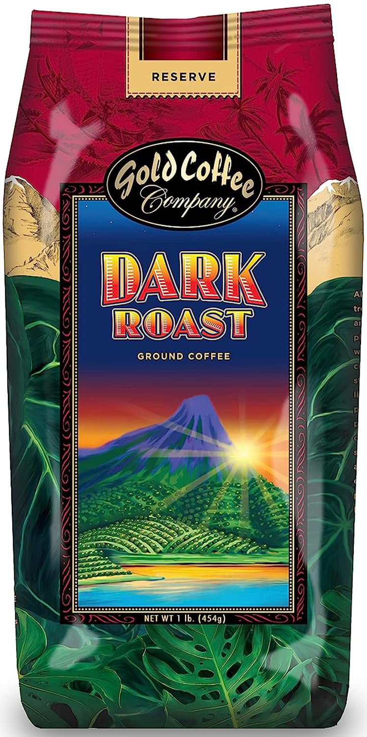 Gold Coffee Dark Roast Ground Coffee - Pack of 1