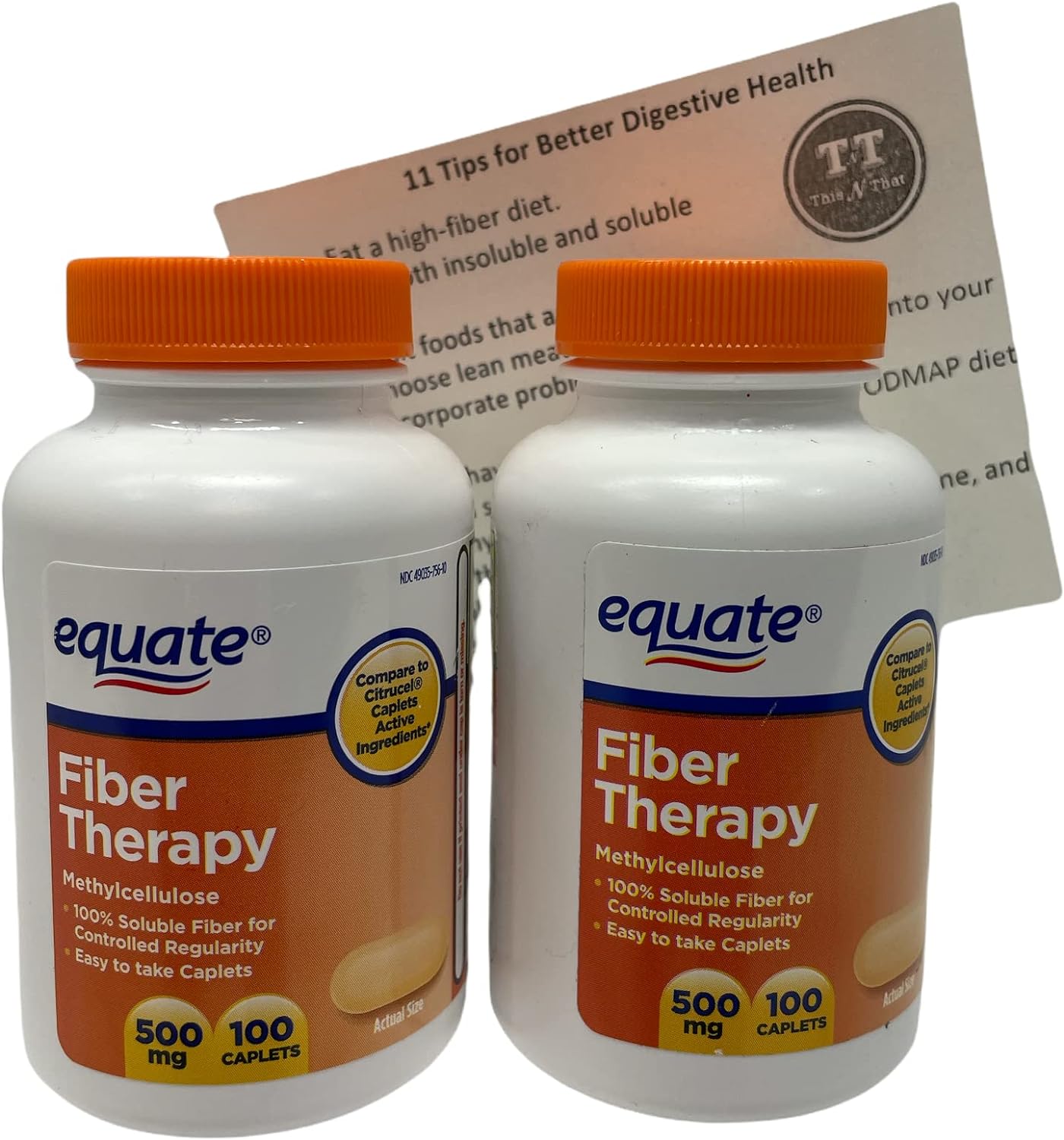 ThisNThat Fiber Therapy for Regularity Fiber Supplement Bundle: (2) 107.05 Ounces
