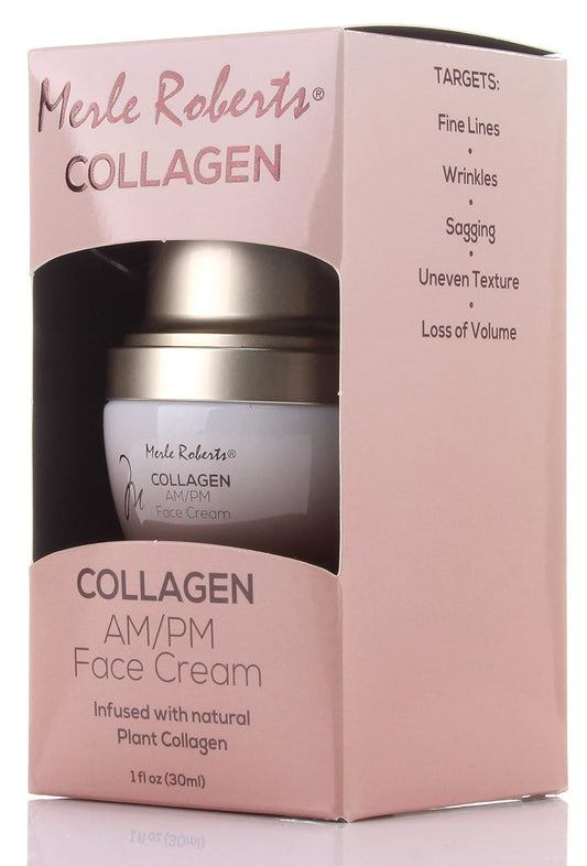 Merle Roberts Day and Night Face Cream with Collagen. Anti-Aging face cream for Wrinkles, Fine Lines, Uneven Skin Tone, and Dry Skin. 1   (1   (Pack of 1))