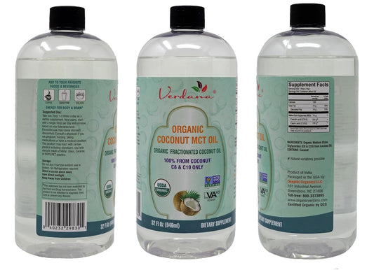 Verdana USDA Certified Organic Coconut MCT Oil ?Fractionated Coconut O2 Pounds