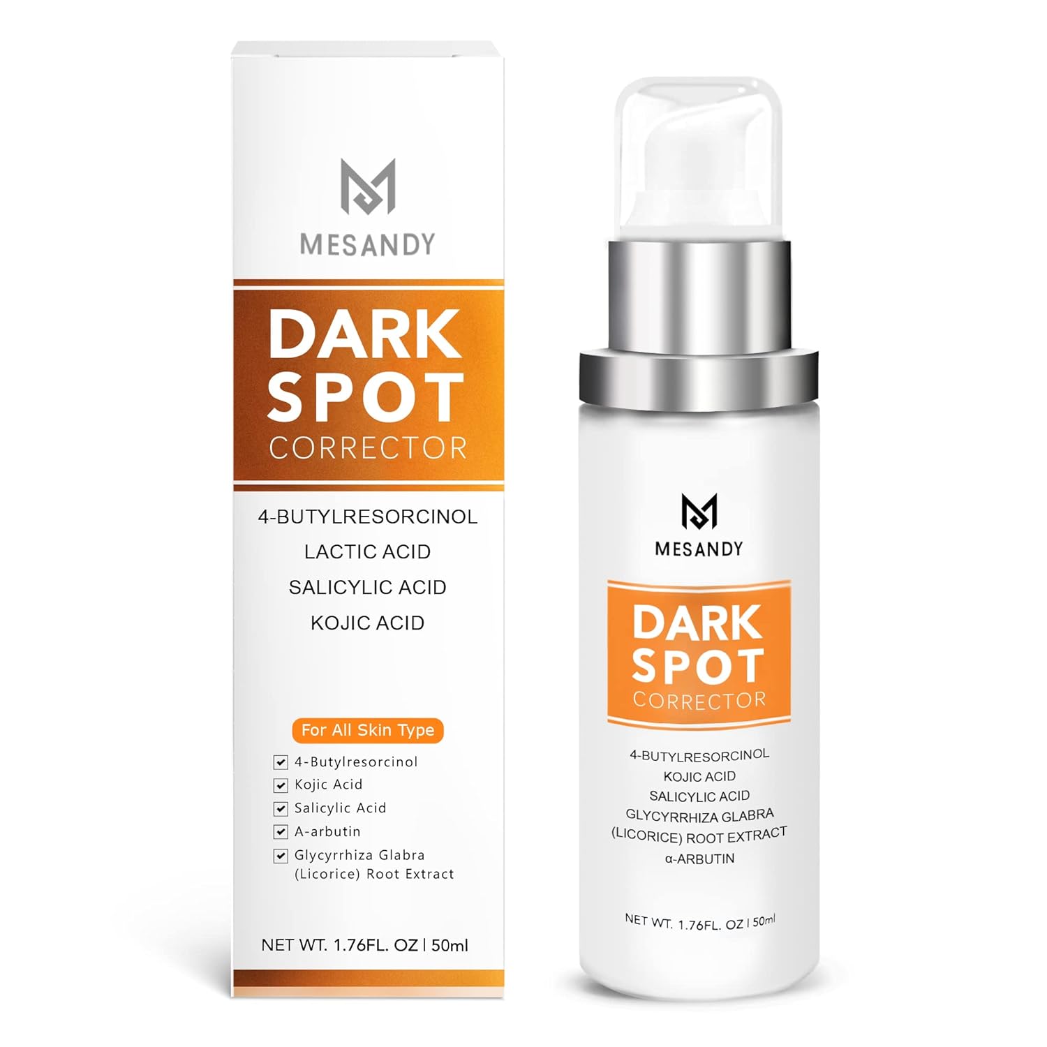 Dark Spot Corrector, Dark Spot Remover For Face Serum Formulated with Advanced Ingredient 4-Butylresorcinol, Kojic Acid, Lactic Acid, Salicylic Acid and Licorice Root Extract | Improves Hyperpigmentation, Facial Freckles, Melasma, Brown Spots and Oth