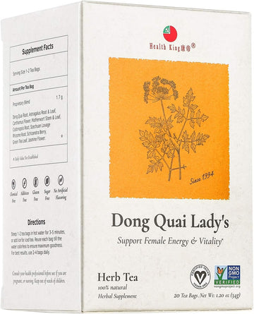 Dong Quai Lady's Herb Tea by Health King - Female Qi-Blood balance & E