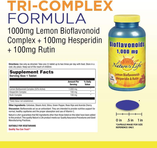 Nature's Life Lemon Bioflavonoids 1000 | Flavonoid Antioxidant Complex