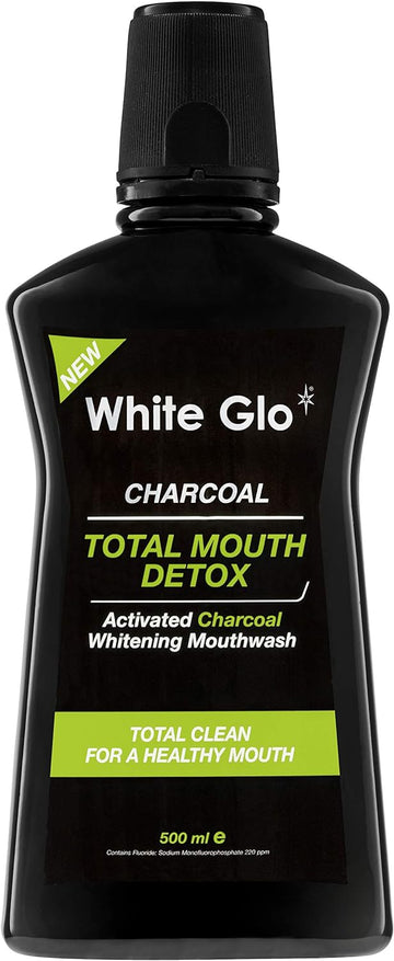 White Glo Charcoal Total Mouth Detox Mouthwash 500