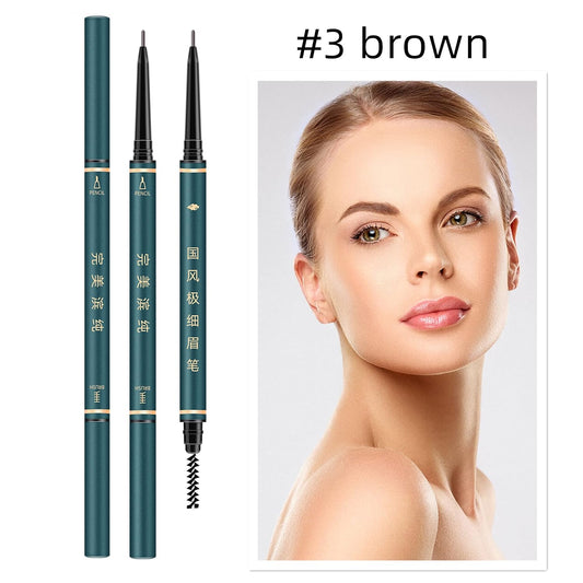 Eyebrow Pencil,3 PCS Professional Waterproof Makeup Micro Brow Pencil,Brow Kit with Eyebrow Brush and Razor,Ultra-Fine Mechanical Pencil